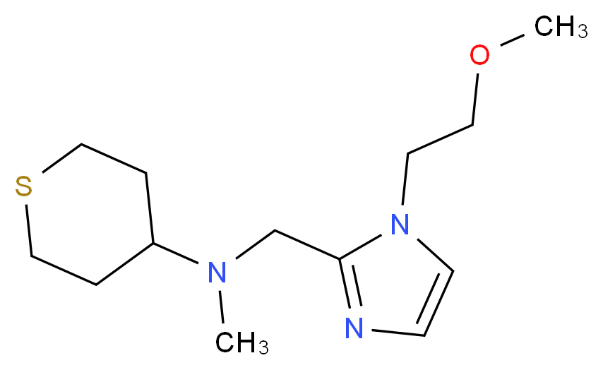 N-{[1-(2-methoxyethyl)-1H-imidazol-2-yl]methyl}-N-methyltetrahydro-2H-thiopyran-4-amine_Molecular_structure_CAS_)