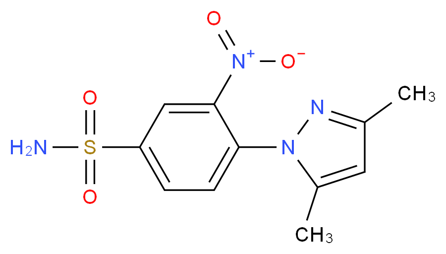 4-(3,5-Dimethyl-pyrazol-1-yl)-3-nitro-benzenesulfonamide_Molecular_structure_CAS_)
