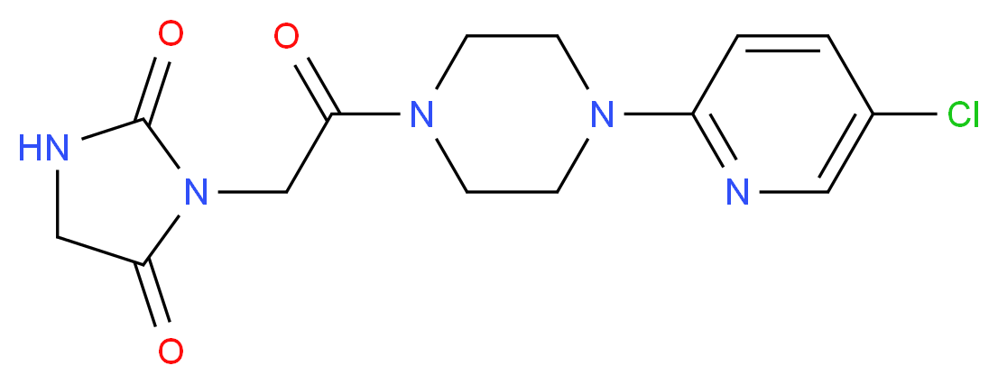 3-{2-[4-(5-chloro-2-pyridinyl)-1-piperazinyl]-2-oxoethyl}-2,4-imidazolidinedione_Molecular_structure_CAS_)