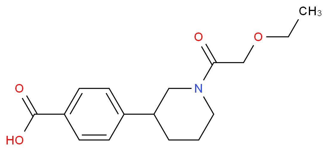 4-[1-(ethoxyacetyl)piperidin-3-yl]benzoic acid_Molecular_structure_CAS_)
