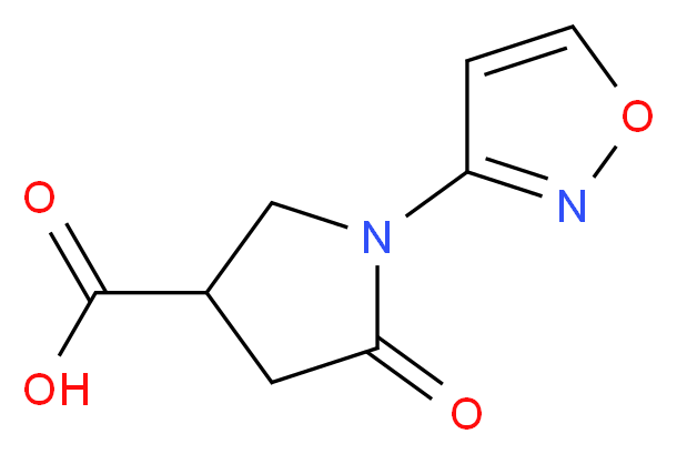 1-Isoxazol-3-yl-5-oxopyrrolidine-3-carboxylic acid 97%_Molecular_structure_CAS_)