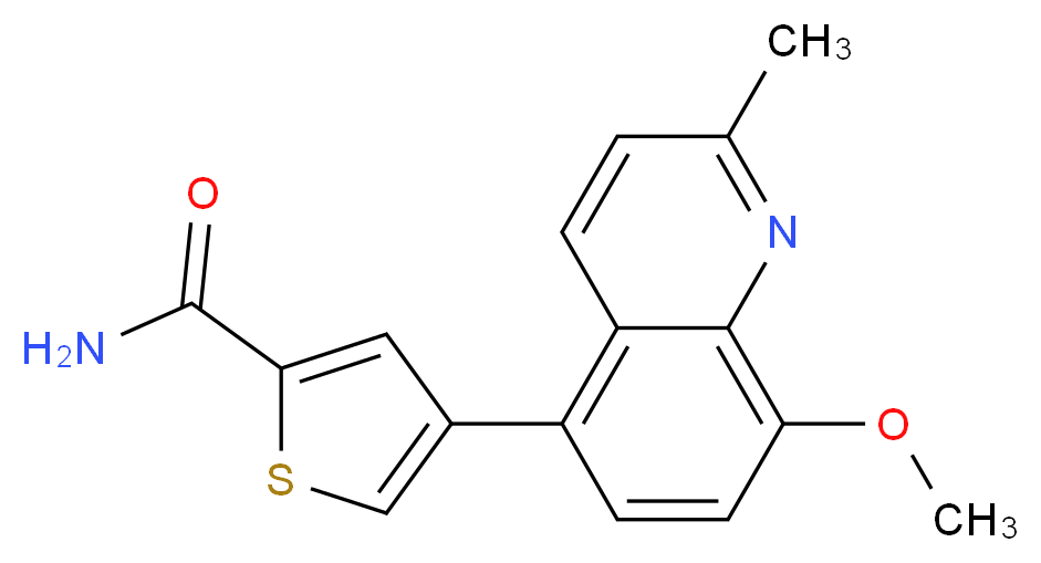 4-(8-methoxy-2-methylquinolin-5-yl)thiophene-2-carboxamide_Molecular_structure_CAS_)