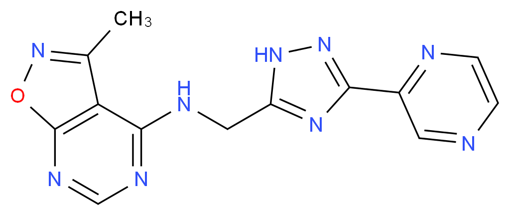 3-methyl-N-[(3-pyrazin-2-yl-1H-1,2,4-triazol-5-yl)methyl]isoxazolo[5,4-d]pyrimidin-4-amine_Molecular_structure_CAS_)