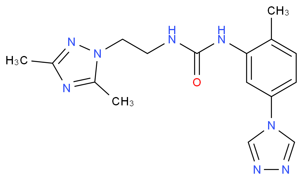 N-[2-(3,5-dimethyl-1H-1,2,4-triazol-1-yl)ethyl]-N'-[2-methyl-5-(4H-1,2,4-triazol-4-yl)phenyl]urea_Molecular_structure_CAS_)