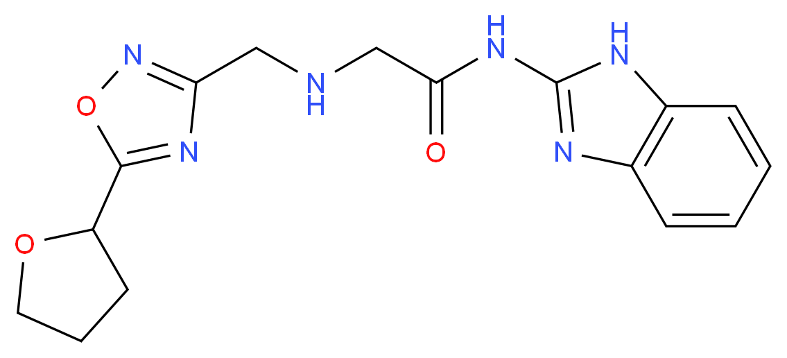 N-1H-benzimidazol-2-yl-2-({[5-(tetrahydrofuran-2-yl)-1,2,4-oxadiazol-3-yl]methyl}amino)acetamide_Molecular_structure_CAS_)