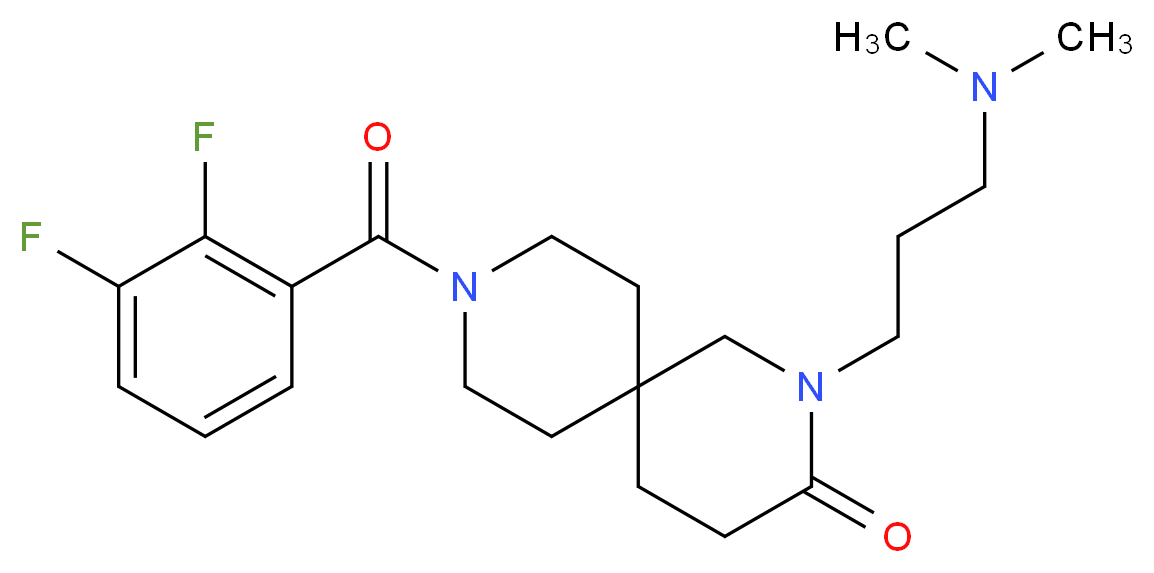 9-(2,3-difluorobenzoyl)-2-[3-(dimethylamino)propyl]-2,9-diazaspiro[5.5]undecan-3-one_Molecular_structure_CAS_)