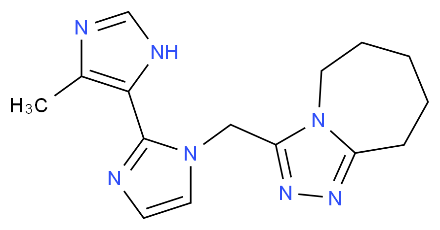 3-[(5'-methyl-1H,3'H-2,4'-biimidazol-1-yl)methyl]-6,7,8,9-tetrahydro-5H-[1,2,4]triazolo[4,3-a]azepine_Molecular_structure_CAS_)