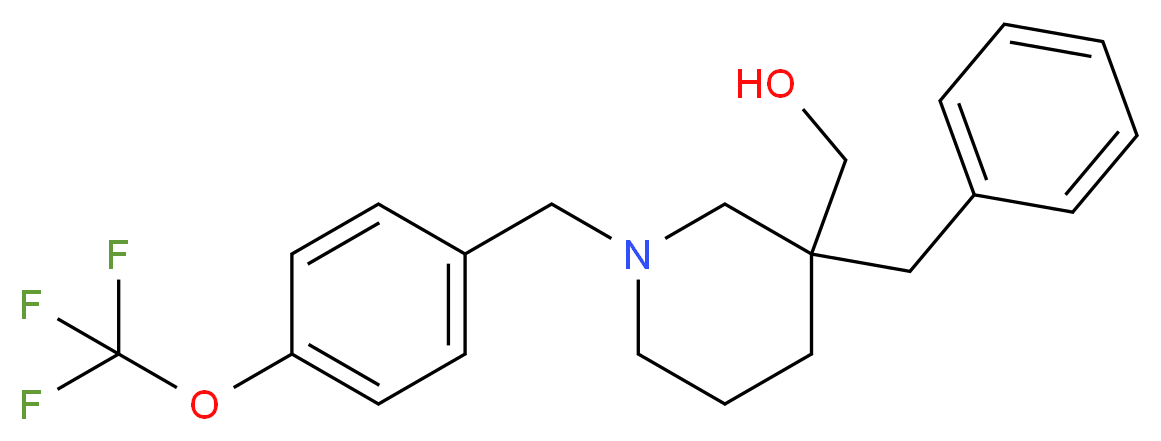 {3-benzyl-1-[4-(trifluoromethoxy)benzyl]-3-piperidinyl}methanol_Molecular_structure_CAS_)