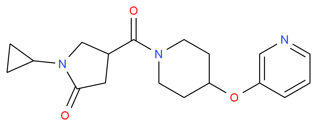 1-cyclopropyl-4-{[4-(3-pyridinyloxy)-1-piperidinyl]carbonyl}-2-pyrrolidinone_Molecular_structure_CAS_)