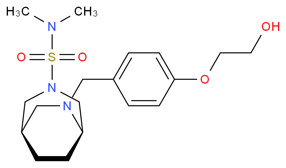 (1R*,5R*)-6-[4-(2-hydroxyethoxy)benzyl]-N,N-dimethyl-3,6-diazabicyclo[3.2.2]nonane-3-sulfonamide_Molecular_structure_CAS_)