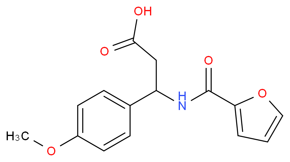 3-[(Furan-2-carbonyl)-amino]-3-(4-methoxy-phenyl)-propionic acid_Molecular_structure_CAS_332052-52-5)