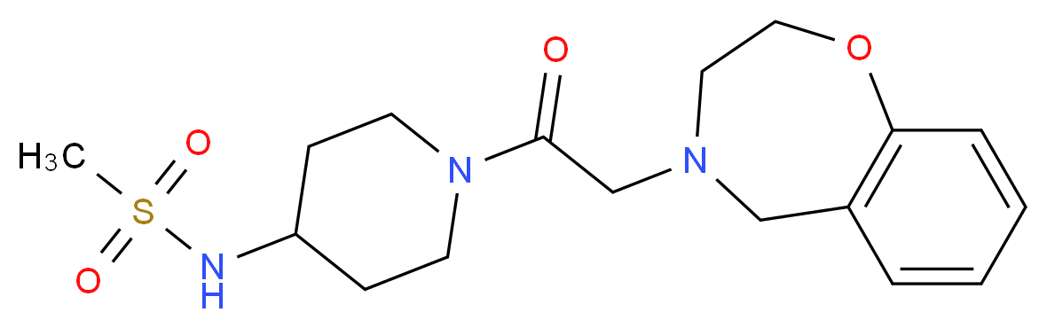 N-{1-[2-(2,3-dihydro-1,4-benzoxazepin-4(5H)-yl)acetyl]-4-piperidinyl}methanesulfonamide_Molecular_structure_CAS_)