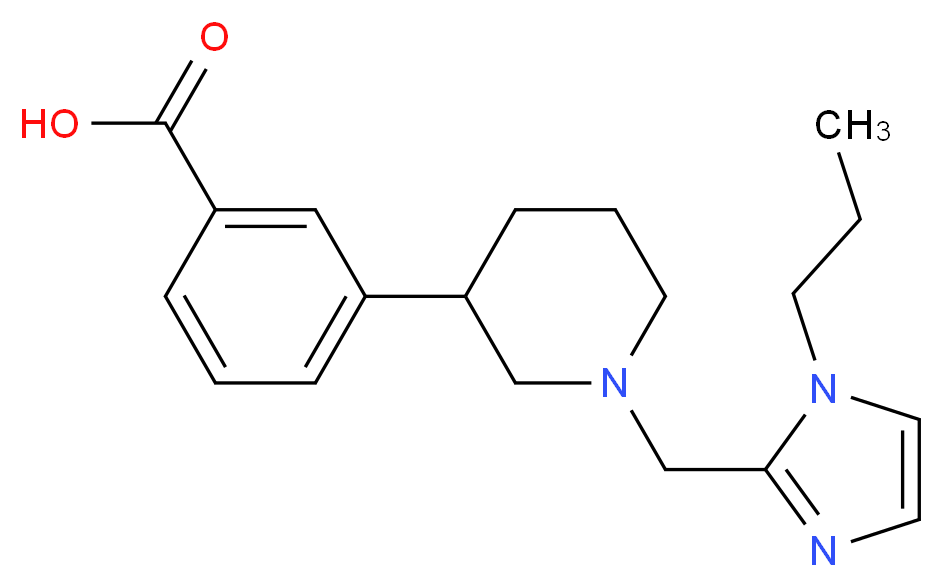 3-{1-[(1-propyl-1H-imidazol-2-yl)methyl]piperidin-3-yl}benzoic acid_Molecular_structure_CAS_)