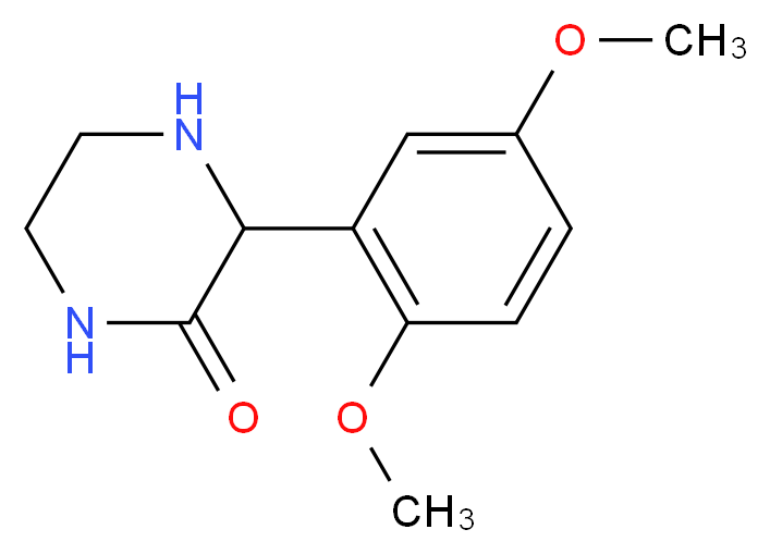 3-(2,5-DIMETHOXY-PHENYL)-PIPERAZIN-2-ONE_Molecular_structure_CAS_)