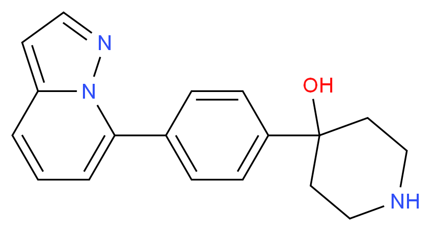 4-(4-pyrazolo[1,5-a]pyridin-7-ylphenyl)-4-piperidinol_Molecular_structure_CAS_)