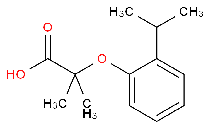 2-(2-Isopropyl-phenoxy)-2-methyl-propionic acid_Molecular_structure_CAS_)