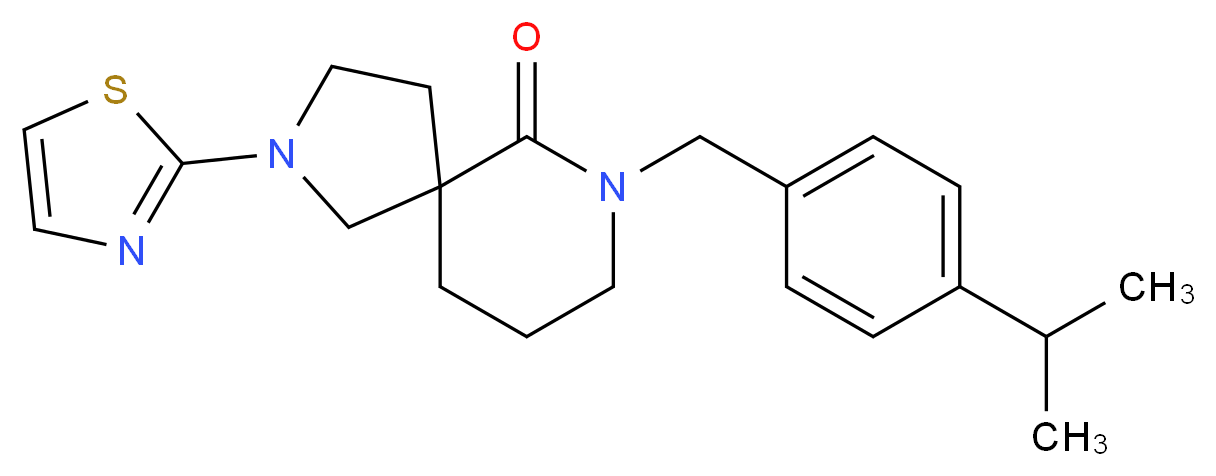 7-(4-isopropylbenzyl)-2-(1,3-thiazol-2-yl)-2,7-diazaspiro[4.5]decan-6-one_Molecular_structure_CAS_)