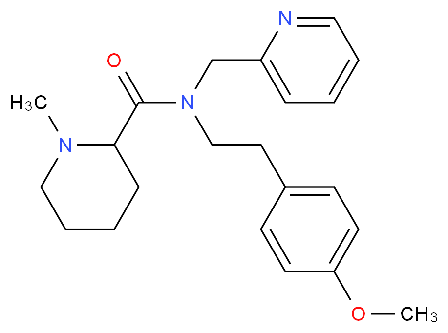 N-[2-(4-methoxyphenyl)ethyl]-1-methyl-N-(pyridin-2-ylmethyl)piperidine-2-carboxamide_Molecular_structure_CAS_)