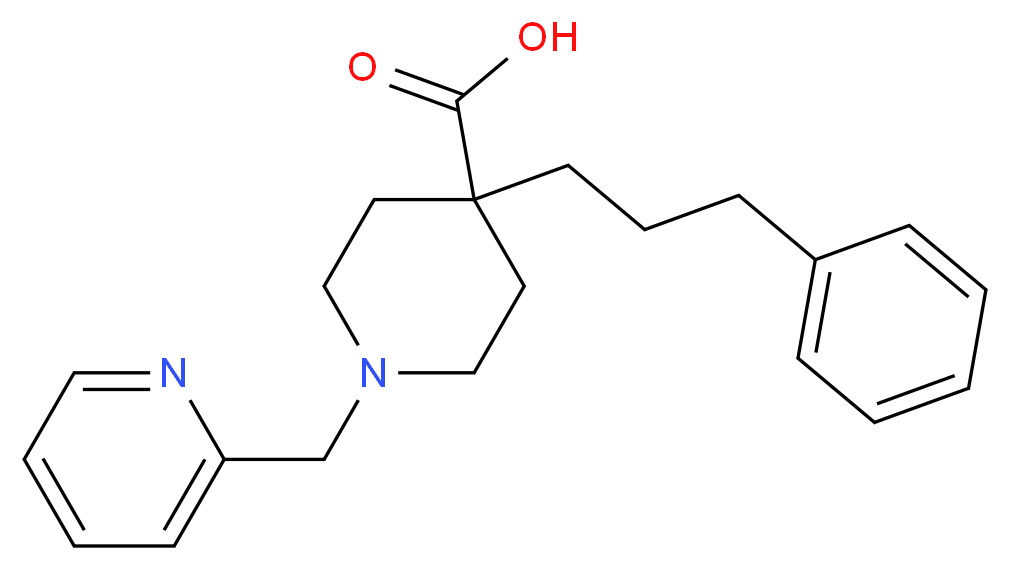 4-(3-phenylpropyl)-1-(pyridin-2-ylmethyl)piperidine-4-carboxylic acid_Molecular_structure_CAS_)