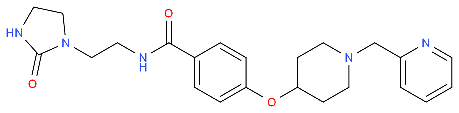 N-[2-(2-oxo-1-imidazolidinyl)ethyl]-4-{[1-(2-pyridinylmethyl)-4-piperidinyl]oxy}benzamide_Molecular_structure_CAS_)