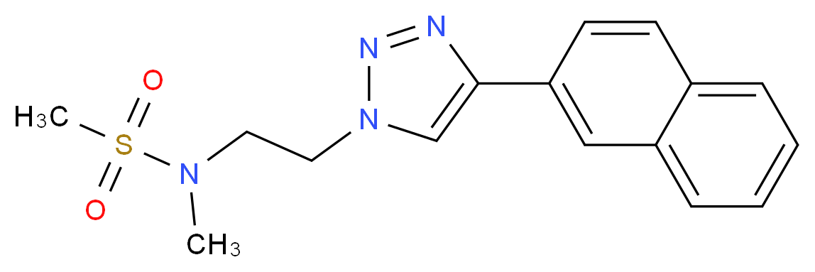 N-methyl-N-{2-[4-(2-naphthyl)-1H-1,2,3-triazol-1-yl]ethyl}methanesulfonamide_Molecular_structure_CAS_)