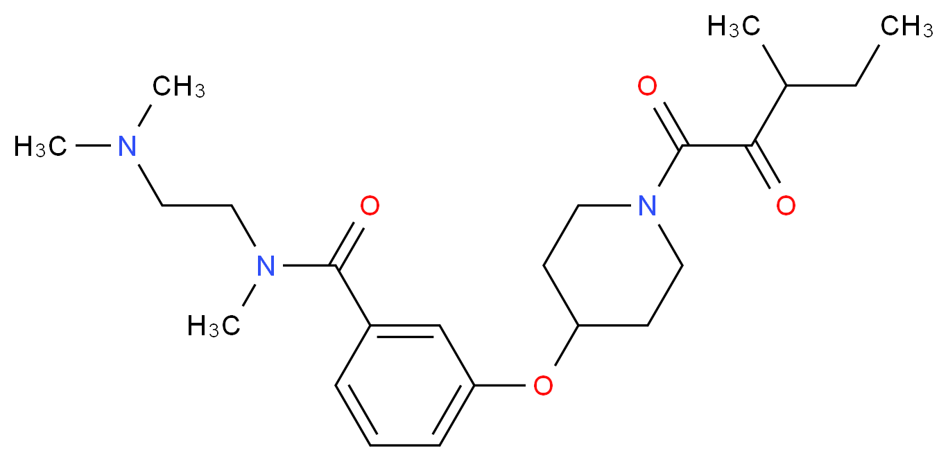 N-[2-(dimethylamino)ethyl]-N-methyl-3-{[1-(3-methyl-2-oxopentanoyl)-4-piperidinyl]oxy}benzamide_Molecular_structure_CAS_)