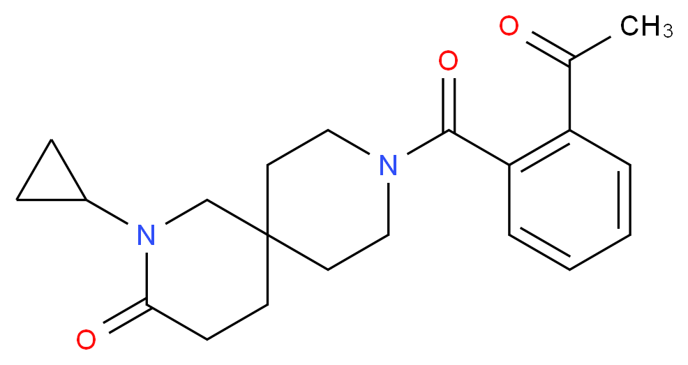 9-(2-acetylbenzoyl)-2-cyclopropyl-2,9-diazaspiro[5.5]undecan-3-one_Molecular_structure_CAS_)