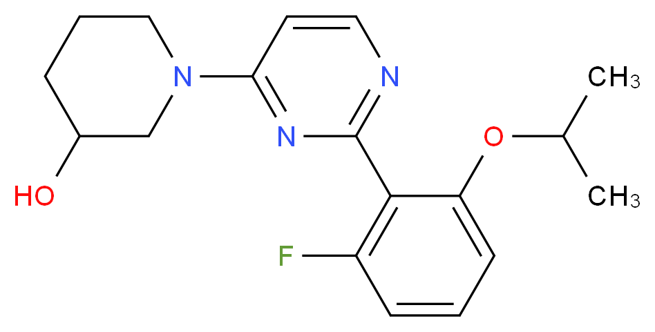 1-[2-(2-fluoro-6-isopropoxyphenyl)pyrimidin-4-yl]piperidin-3-ol_Molecular_structure_CAS_)