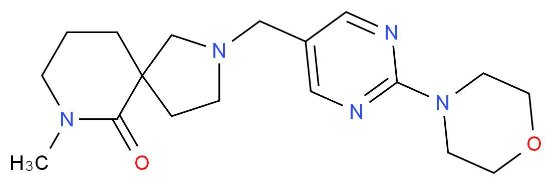 7-methyl-2-{[2-(4-morpholinyl)-5-pyrimidinyl]methyl}-2,7-diazaspiro[4.5]decan-6-one_Molecular_structure_CAS_)