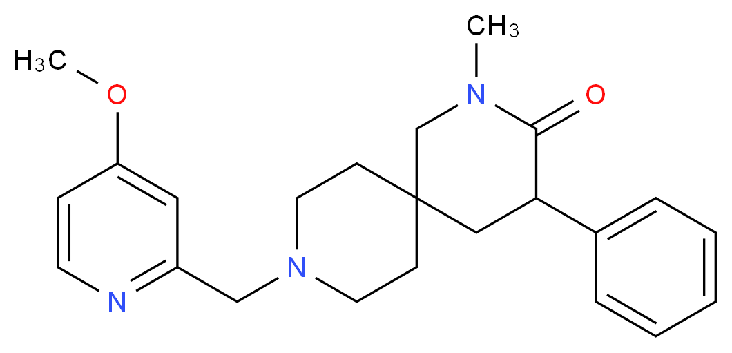 9-[(4-methoxy-2-pyridinyl)methyl]-2-methyl-4-phenyl-2,9-diazaspiro[5.5]undecan-3-one_Molecular_structure_CAS_)