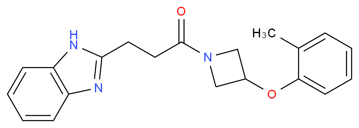 2-{3-[3-(2-methylphenoxy)-1-azetidinyl]-3-oxopropyl}-1H-benzimidazole_Molecular_structure_CAS_)