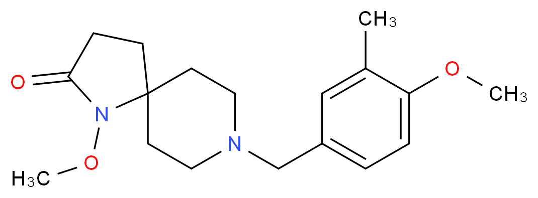 1-methoxy-8-(4-methoxy-3-methylbenzyl)-1,8-diazaspiro[4.5]decan-2-one_Molecular_structure_CAS_)