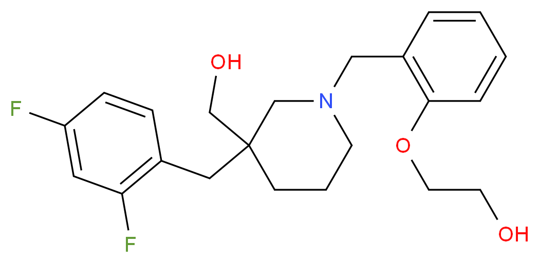 2-(2-{[3-(2,4-difluorobenzyl)-3-(hydroxymethyl)-1-piperidinyl]methyl}phenoxy)ethanol_Molecular_structure_CAS_)