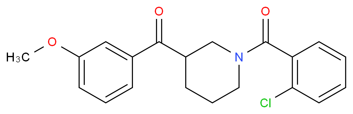 [1-(2-chlorobenzoyl)-3-piperidinyl](3-methoxyphenyl)methanone_Molecular_structure_CAS_)
