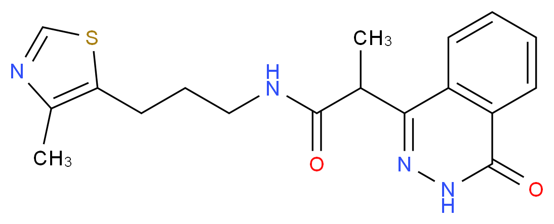 N-[3-(4-methyl-1,3-thiazol-5-yl)propyl]-2-(4-oxo-3,4-dihydrophthalazin-1-yl)propanamide_Molecular_structure_CAS_)