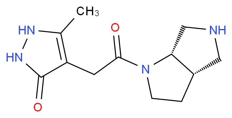 4-{2-[(3aS,6aS)-hexahydropyrrolo[3,4-b]pyrrol-1(2H)-yl]-2-oxoethyl}-5-methyl-1,2-dihydro-3H-pyrazol-3-one_Molecular_structure_CAS_)