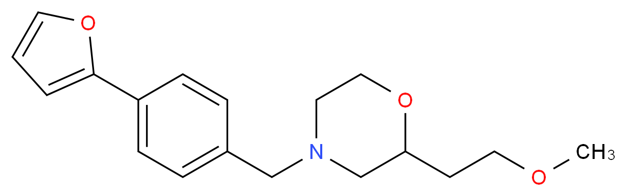 4-[4-(2-furyl)benzyl]-2-(2-methoxyethyl)morpholine_Molecular_structure_CAS_)