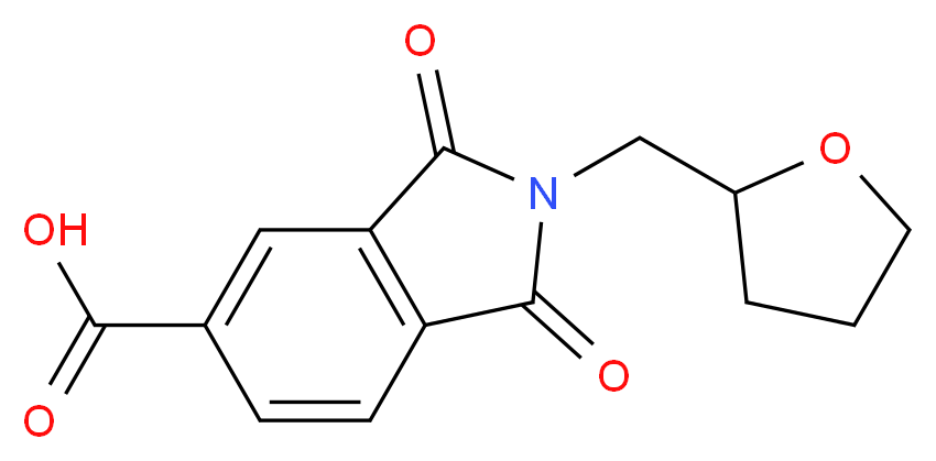 1,3-dioxo-2-(tetrahydrofuran-2-ylmethyl)isoindoline-5-carboxylic acid_Molecular_structure_CAS_312498-19-4)