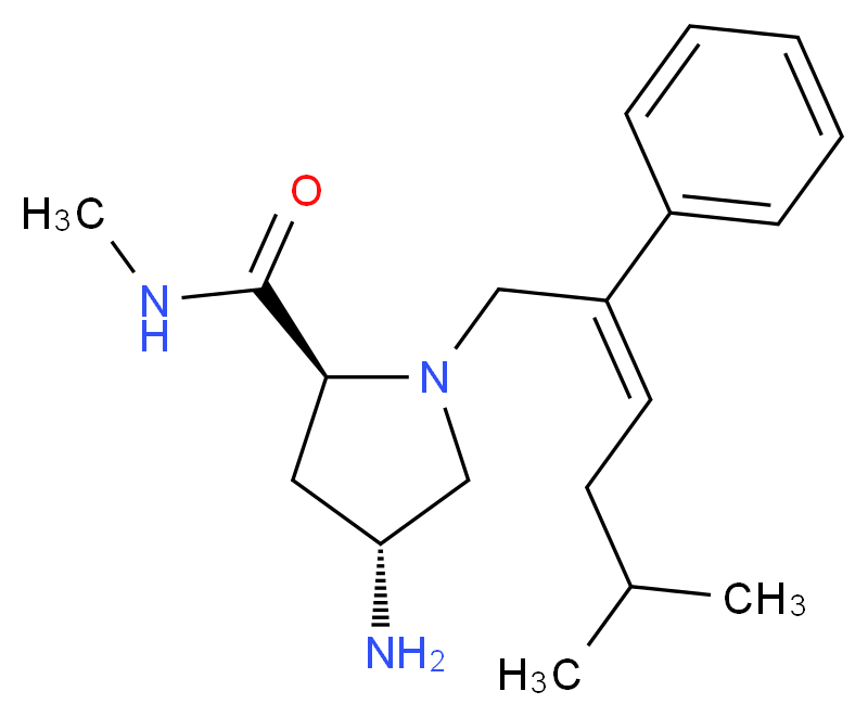 (2S,4R)-4-amino-N-methyl-1-[(2Z)-5-methyl-2-phenylhex-2-en-1-yl]pyrrolidine-2-carboxamide_Molecular_structure_CAS_)