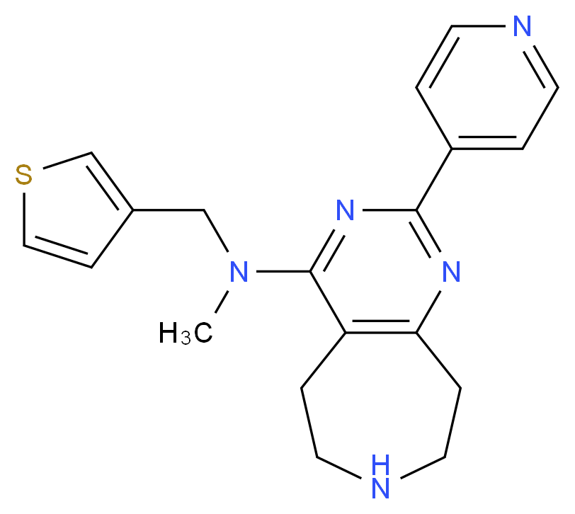 N-methyl-2-pyridin-4-yl-N-(3-thienylmethyl)-6,7,8,9-tetrahydro-5H-pyrimido[4,5-d]azepin-4-amine_Molecular_structure_CAS_)