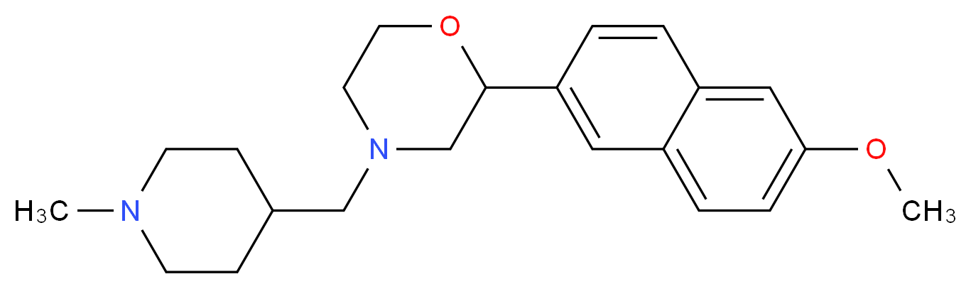 2-(6-methoxy-2-naphthyl)-4-[(1-methylpiperidin-4-yl)methyl]morpholine_Molecular_structure_CAS_)