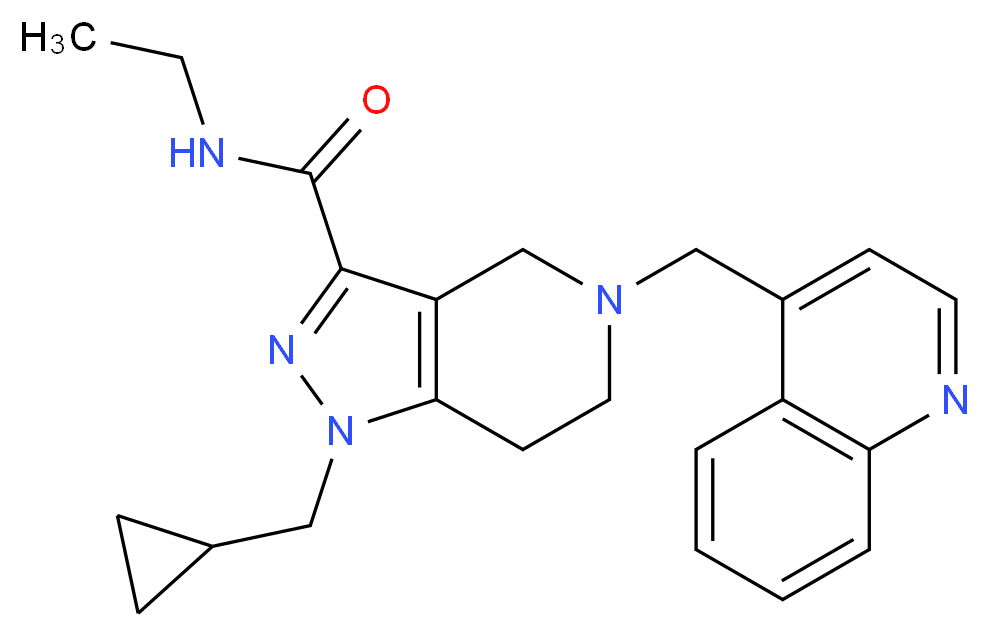 1-(cyclopropylmethyl)-N-ethyl-5-(4-quinolinylmethyl)-4,5,6,7-tetrahydro-1H-pyrazolo[4,3-c]pyridine-3-carboxamide_Molecular_structure_CAS_)