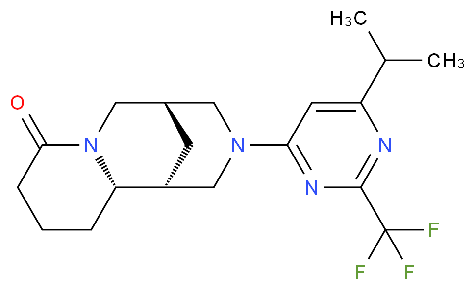 (1S,5R,11aS)-3-[6-isopropyl-2-(trifluoromethyl)pyrimidin-4-yl]decahydro-8H-1,5-methanopyrido[1,2-a][1,5]diazocin-8-one_Molecular_structure_CAS_)