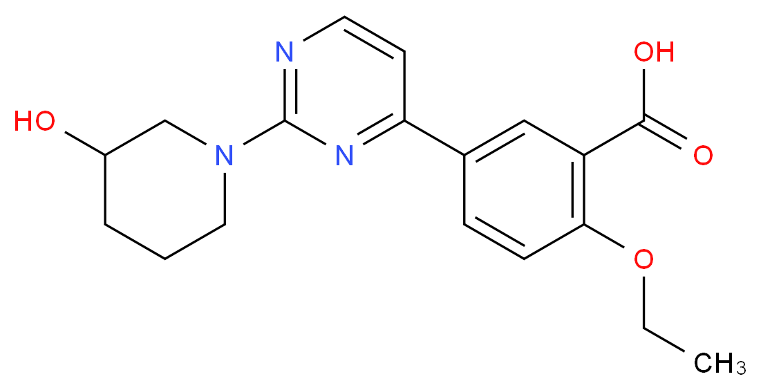 2-ethoxy-5-[2-(3-hydroxypiperidin-1-yl)pyrimidin-4-yl]benzoic acid_Molecular_structure_CAS_)