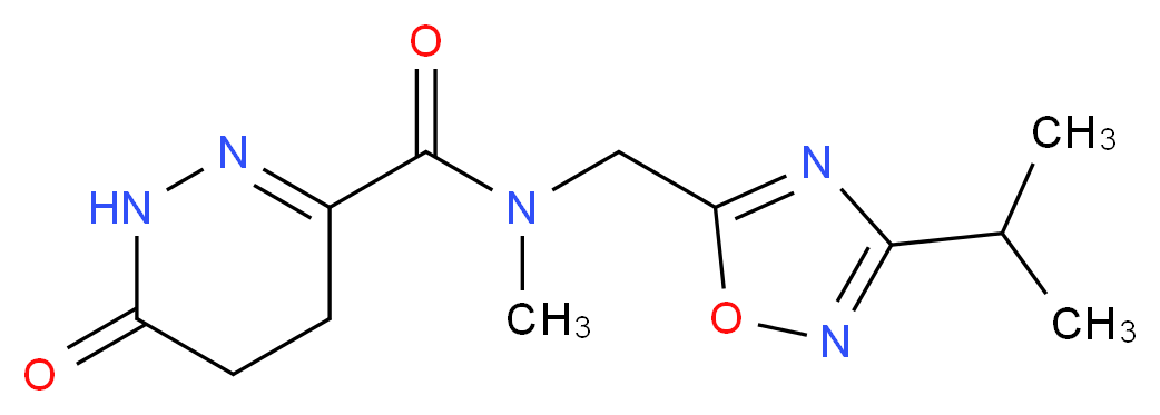 N-[(3-isopropyl-1,2,4-oxadiazol-5-yl)methyl]-N-methyl-6-oxo-1,4,5,6-tetrahydropyridazine-3-carboxamide_Molecular_structure_CAS_)
