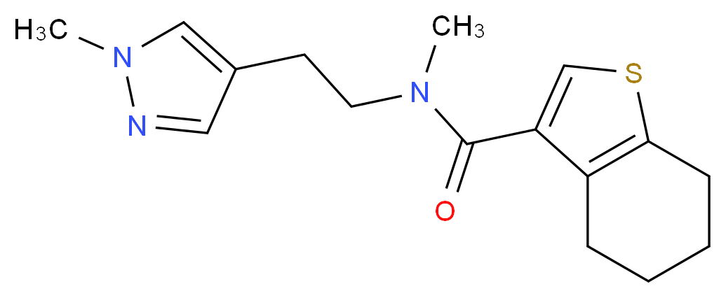 N-methyl-N-[2-(1-methyl-1H-pyrazol-4-yl)ethyl]-4,5,6,7-tetrahydro-1-benzothiophene-3-carboxamide_Molecular_structure_CAS_)