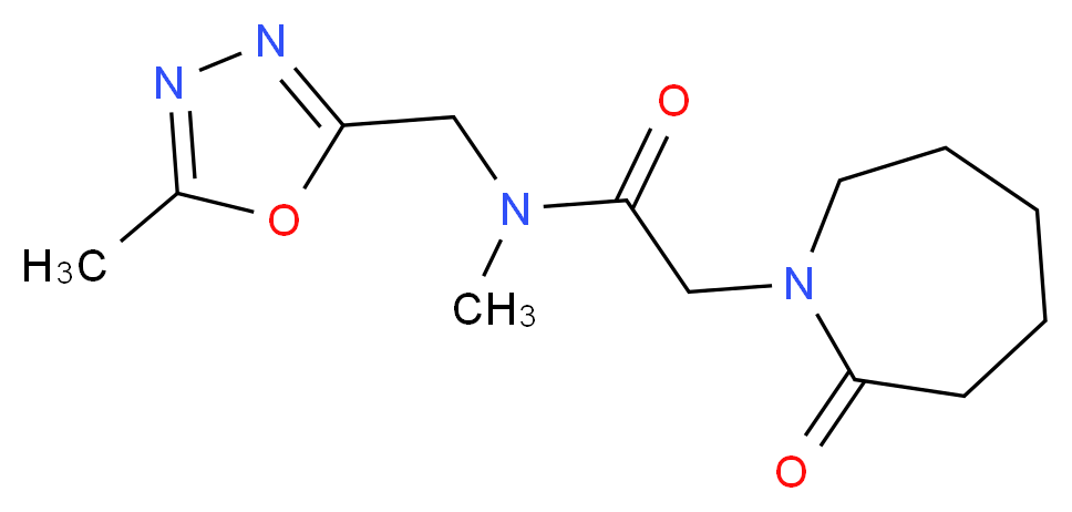 N-methyl-N-[(5-methyl-1,3,4-oxadiazol-2-yl)methyl]-2-(2-oxoazepan-1-yl)acetamide_Molecular_structure_CAS_)