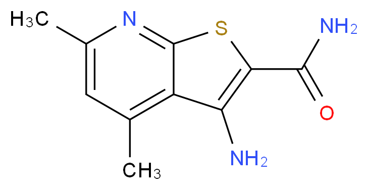 3-amino-4,6-dimethylthieno[2,3-b]pyridine-2-carboxamide_Molecular_structure_CAS_67795-42-0)