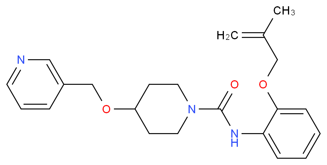 N-{2-[(2-methylprop-2-en-1-yl)oxy]phenyl}-4-(pyridin-3-ylmethoxy)piperidine-1-carboxamide_Molecular_structure_CAS_)