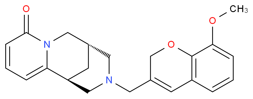 (1S,9S)-11-[(8-methoxy-2H-chromen-3-yl)methyl]-7,11-diazatricyclo[7.3.1.0~2,7~]trideca-2,4-dien-6-one_Molecular_structure_CAS_)